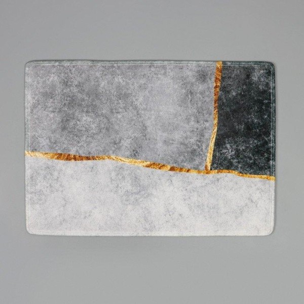 Коврик Доляна «Камень», 40×60 см, цвет серый