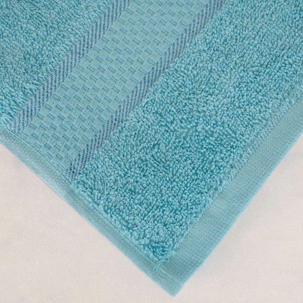 Полотенце махровое гладкокрашеное Турон Текс 50х90см, серо-голубой, 360г/м, хл100%