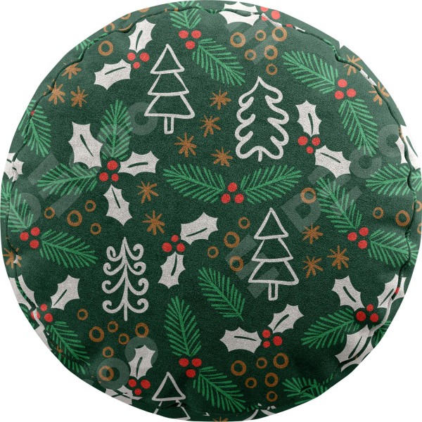 Подушка круглая Cortin «Рождественский узор»