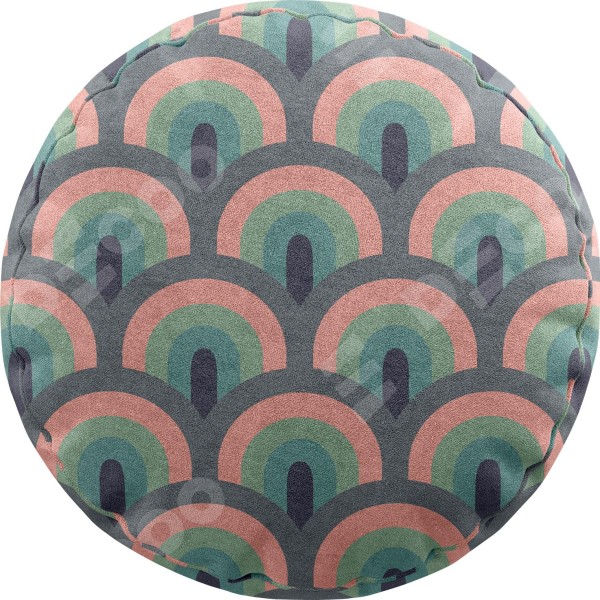 Подушка круглая Cortin «Ретро орнамент»