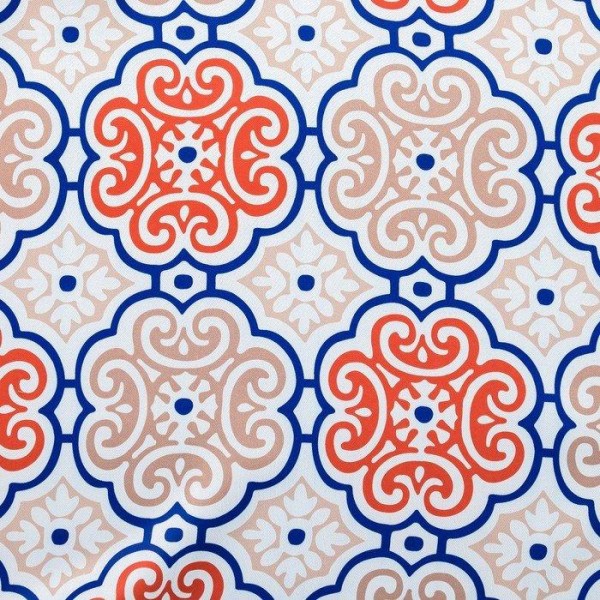 Штора портьерная "Этель" Дамаск цвет синий 200х250 см, блэкаут, 100% п/э
