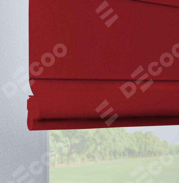 Римская штора «Кортин», канвас красный, на петлях