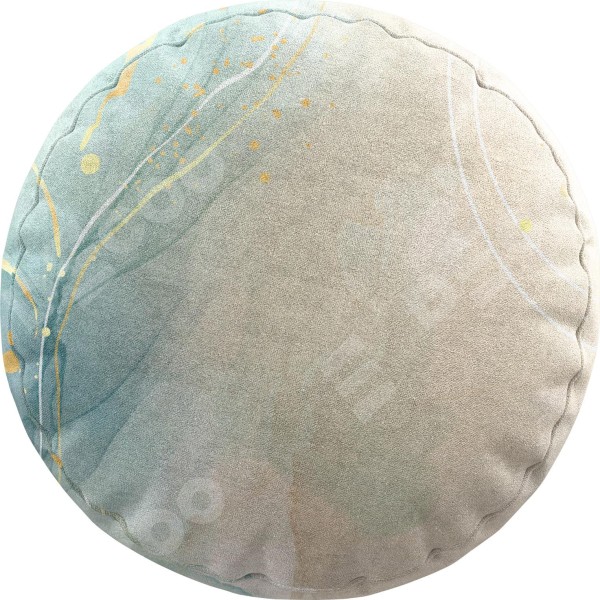 Подушка круглая Cortin «Изумрудно-серый мрамор»