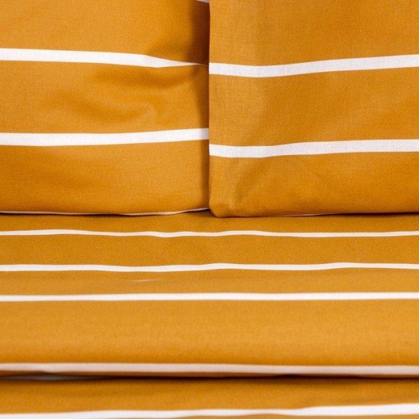 Постельное бельё Этель Евро Mustard stripes 200х217см, 220х240см, 70х70см-2 шт, 100% хлопок,поплин