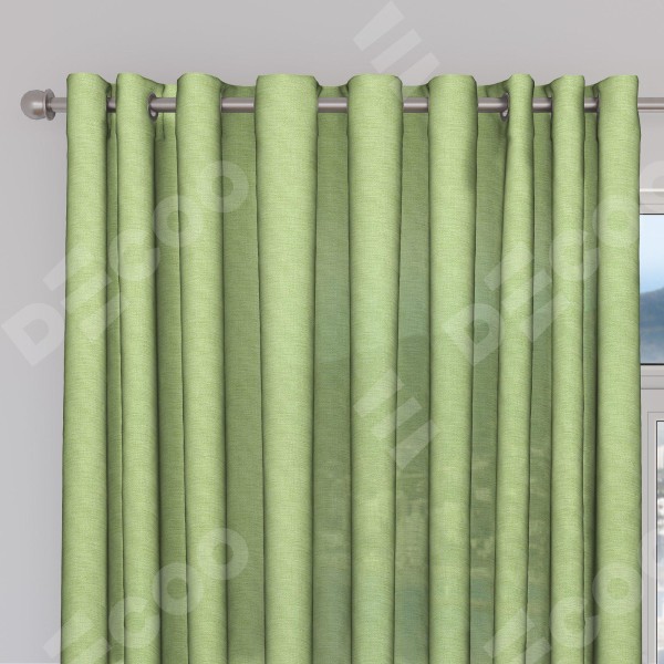 Комплект штор 2шт, лён, цвет зеленый, размер от 40 см