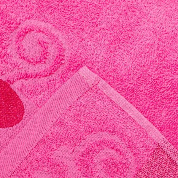 Полотенце махровое с бордюром «Кошки» цвет розовый, 50х90см