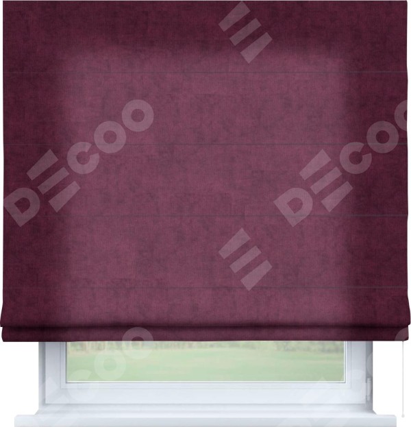 Римская штора «Кортин», канвас фиолетовый, для проёма