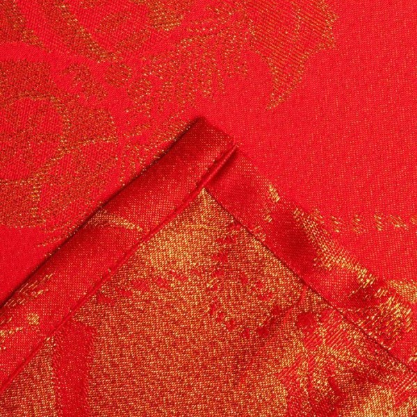 Скатерть Этель «Счастливый Новый год» красный, 150*180 см, 115 ±10 гр,100% п/э