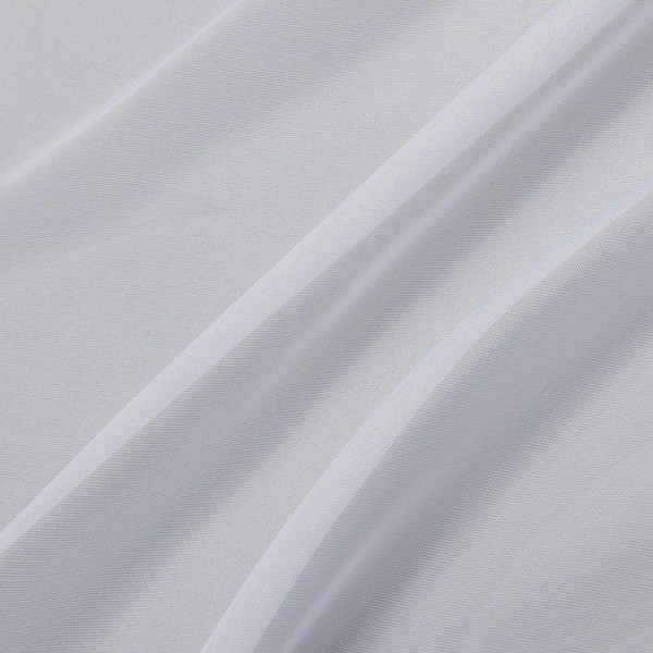 Тюль вуаль на шторной ленте 280х250 см, белый однотонный