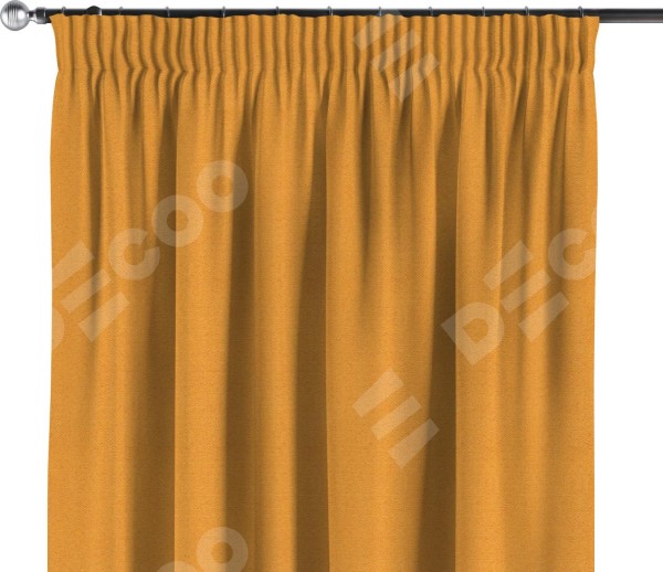Комплект штор на тесьме «Карандаш», ткань блэкаут с блеском золотой