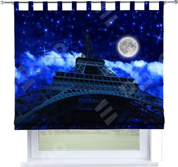 Римская штора на петлях «Ночь в Париже»
