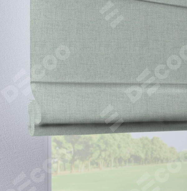 Римская штора на петлях «Кортин», ткань рогожка димаут, серый