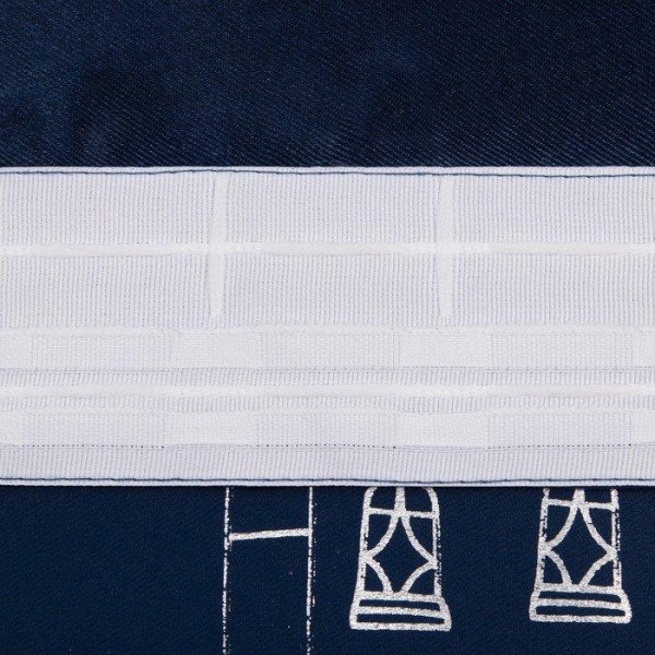 Портьера Этель «Ночной город» без держателя, цвет синий, 110х260 см, блэкаут, 100% полиэстер