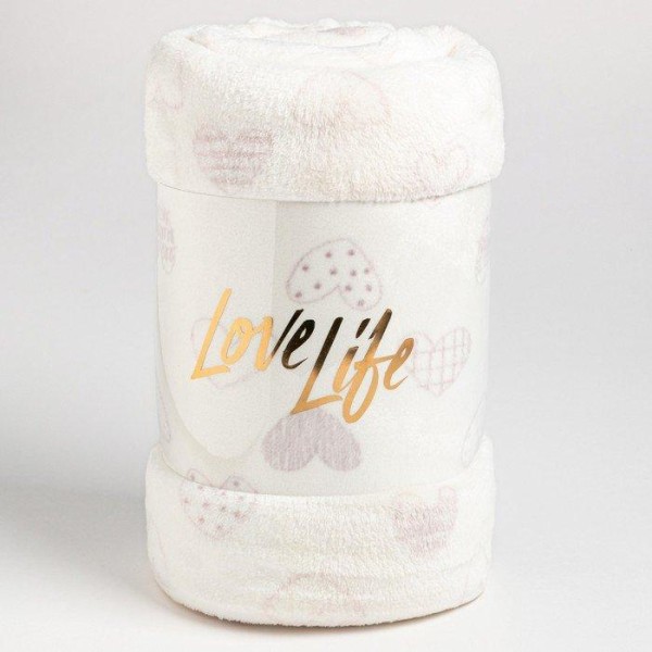 Плед LoveLife Love 150*200 см,100% п/э, велсофт 280 гр/м2