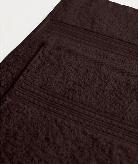 Полотенце махровое, размер 30х60 см, цвет темно-коричневый
