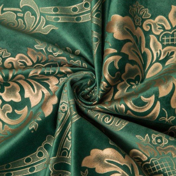 Штора портьерная Этель «Версаль» 160×270 см, цвет зелёный, 100% п/э