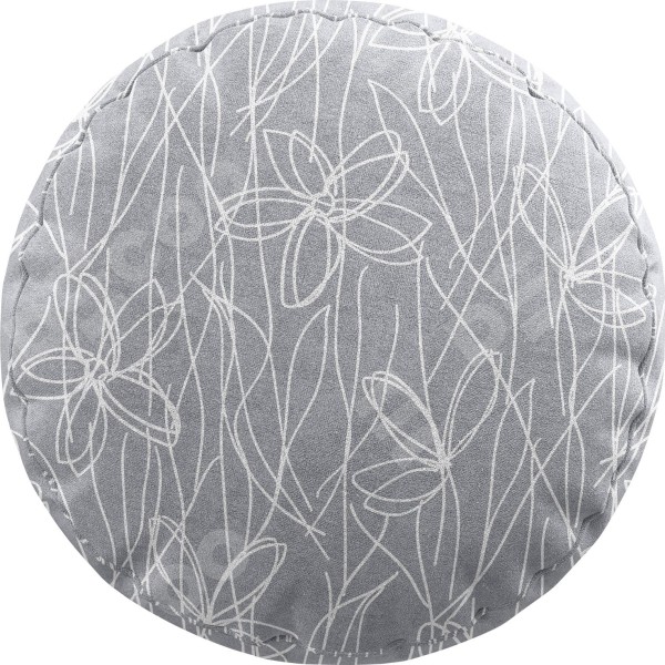 Подушка круглая Cortin «Нарисованные цветы»