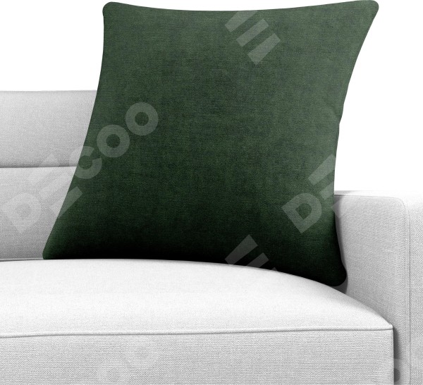 Подушка квадратная «Кортин» канвас глубокий зелёный