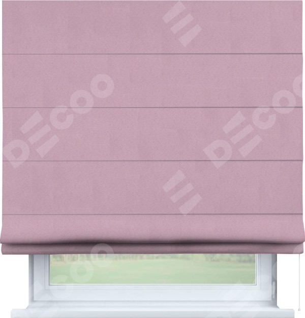 Римская штора «Кортин» для проема, ткань pipa блэкаут розовый