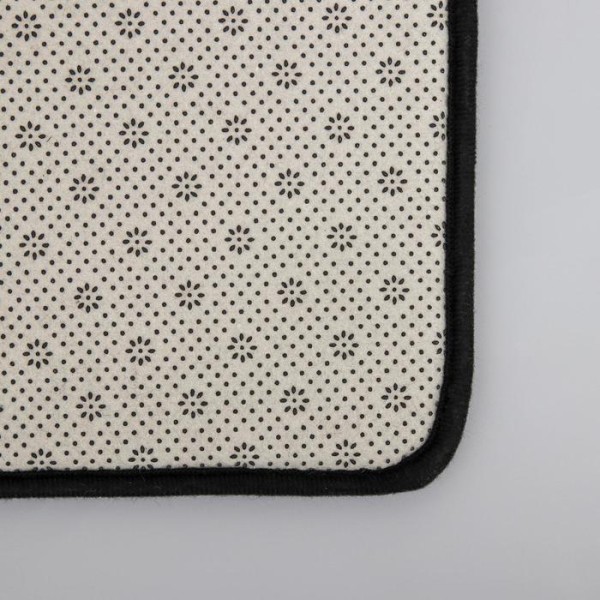 Набор ковриков для ванны и туалета Доляна «Мрамор», 2 шт: 40×50, 50×80 см, цвет чёрный