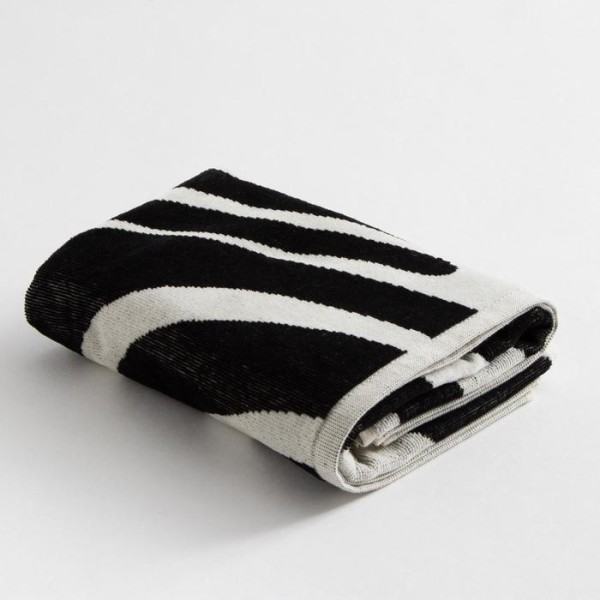 Полотенце махровое Этель Zebra чёрный, 50х90 см, 100% хл, велюр, 420 гр/м2