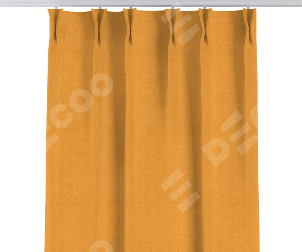 Комплект штор на тесьме «Кустик», ткань блэкаут с блеском золотой