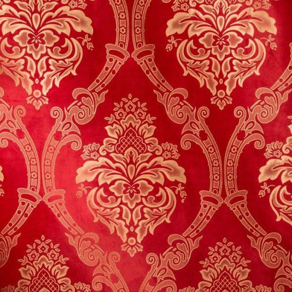 Штора портьерная Этель «Версаль» 160×270 см, цвет красный, 100% п/э