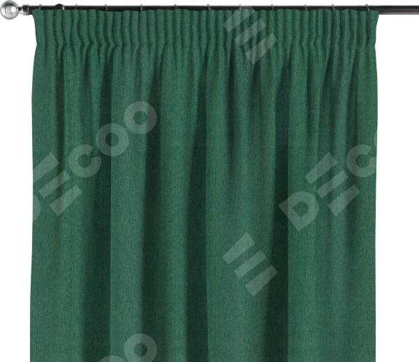 Комплект штор на тесьме «Карандаш», твид блэкаут зелёный