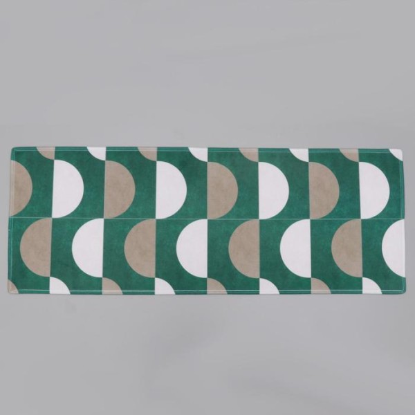 Коврик Доляна «Сфера», 45×120 см, цвет зелёно-бежевый