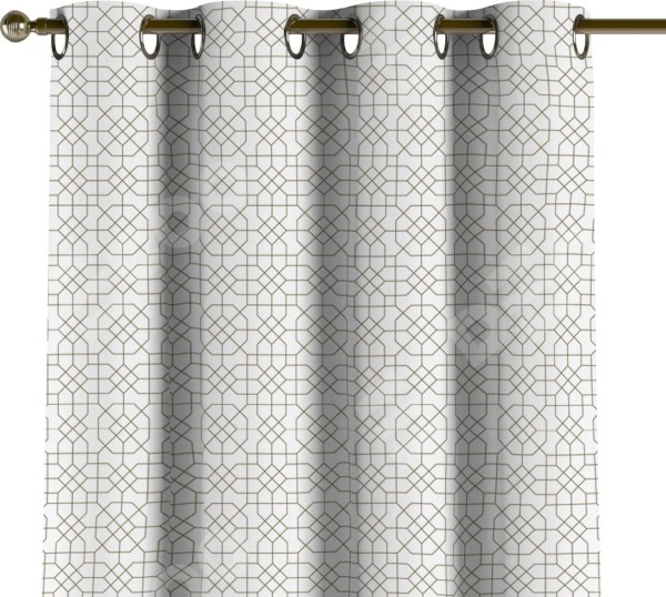 Комплект штор на люверсах «Орнамент из тонких линий»