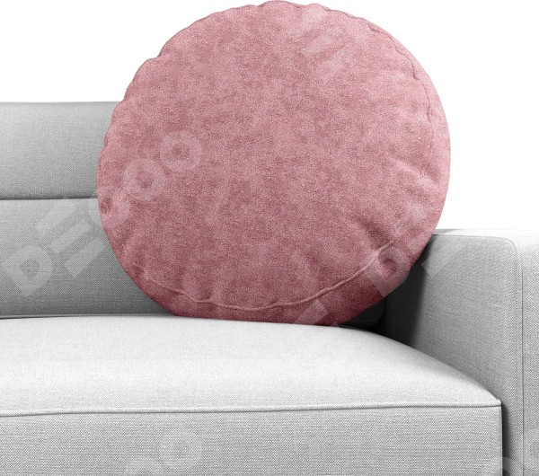 Подушка круглая «Кортин» софт мрамор розовый
