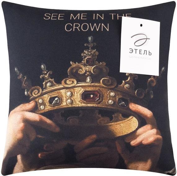 Подушка декоративная Crown, 35х35 см, габардин, 100% п/э