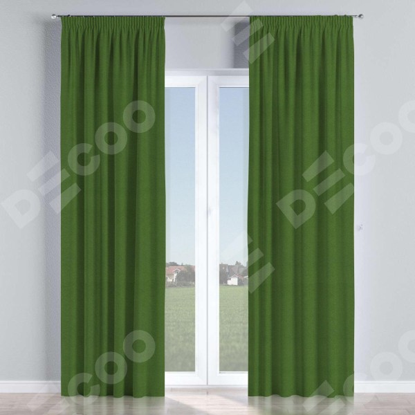 Комплект штор на тесьме 2 шт, цвет зелёный перламутр, от 130 см