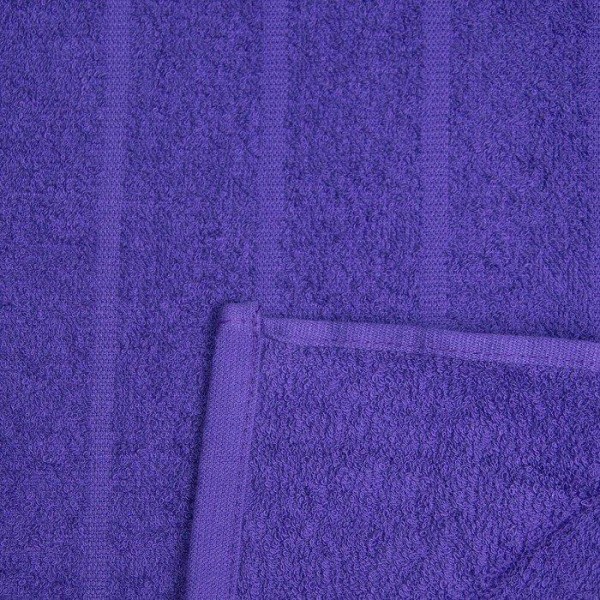 Полотенце махровое гладкокрашенное 60х130см, фиолетовый, 280г/м², 100% хлопок
