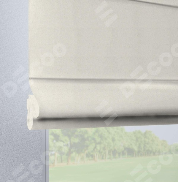 Римская штора на петлях «Кортин», ткань блэкаут с блеском светло-серый