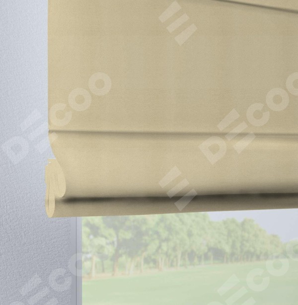 Римская штора на петлях «Кортин», ткань блэкаут однотонный, милано латте