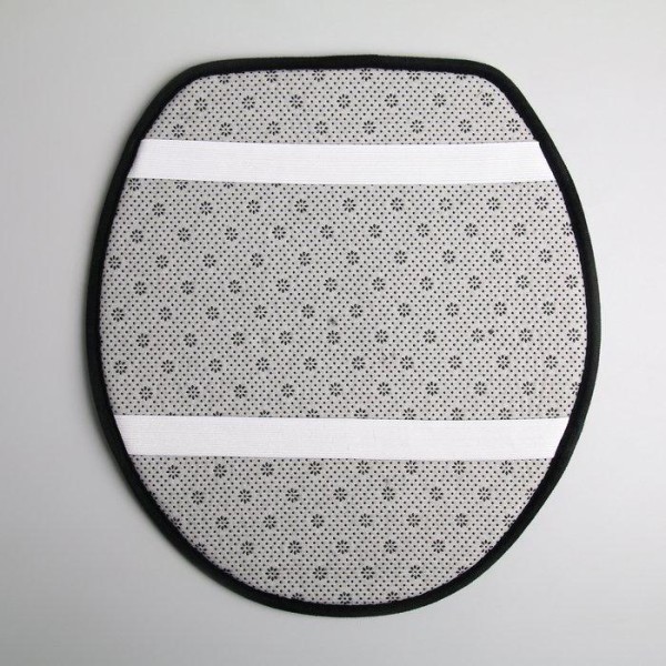 Набор ковриков для ванны и туалета Доляна «Геометрик», 3 шт: 35×40, 40×50, 50×80 см, цвет чёрный