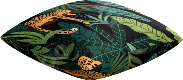 Подушка квадратная Cortin «Леопарды в джунглях»