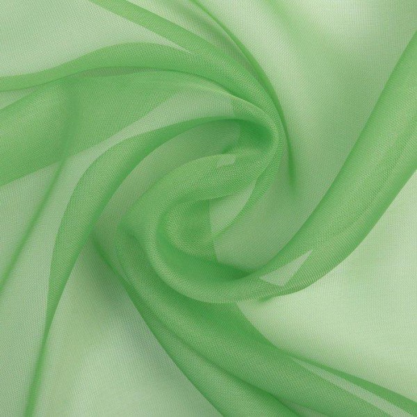 Штора вуаль на шторной ленте 280х250 см, зеленый, капрон, 100% пэ