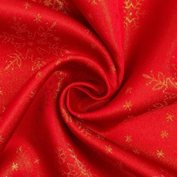 Скатерть Этель «Новый год: Снежинки» цвет красный, 150*220 см, 115 ±10 гр, 100% п/э
