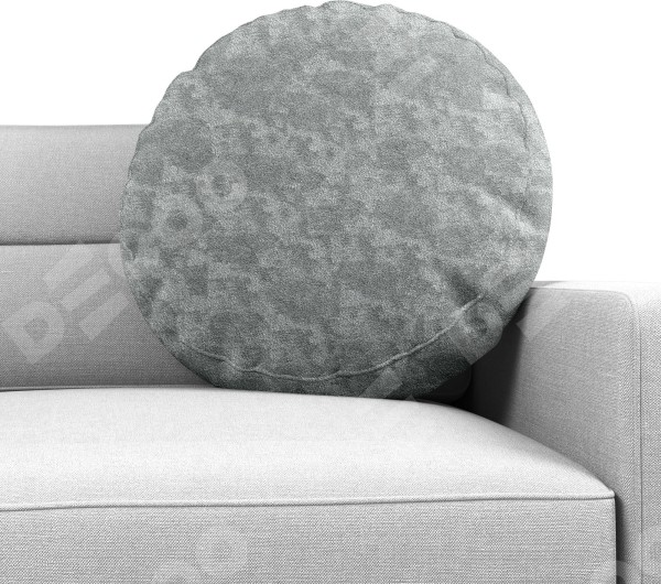 Подушка круглая «Кортин» софт мрамор серый