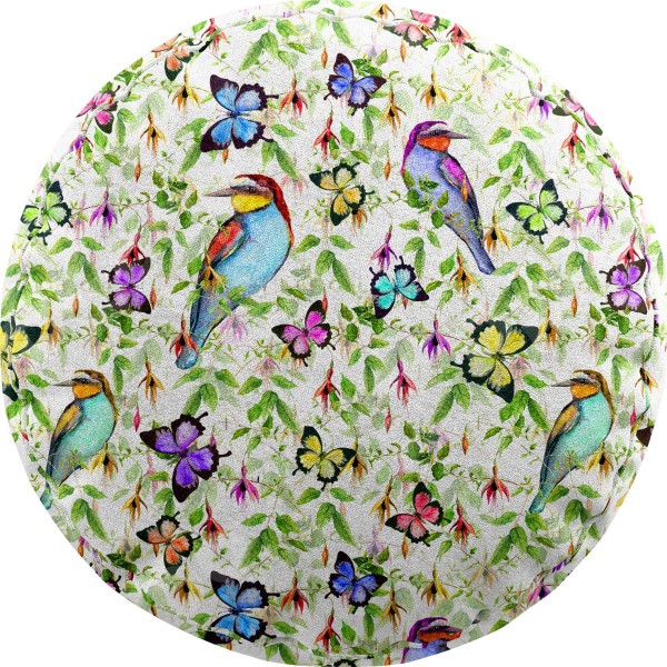 Подушка круглая Cortin «Тропические птицы»