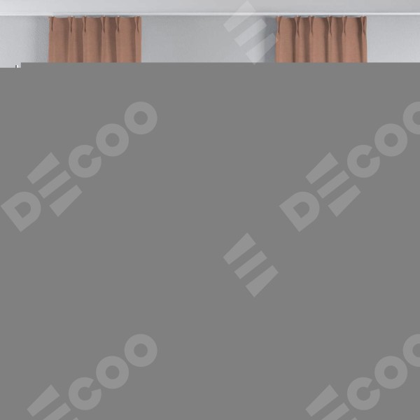 Комплект штор на тесьме «Кустик», вельвет брусничный джем