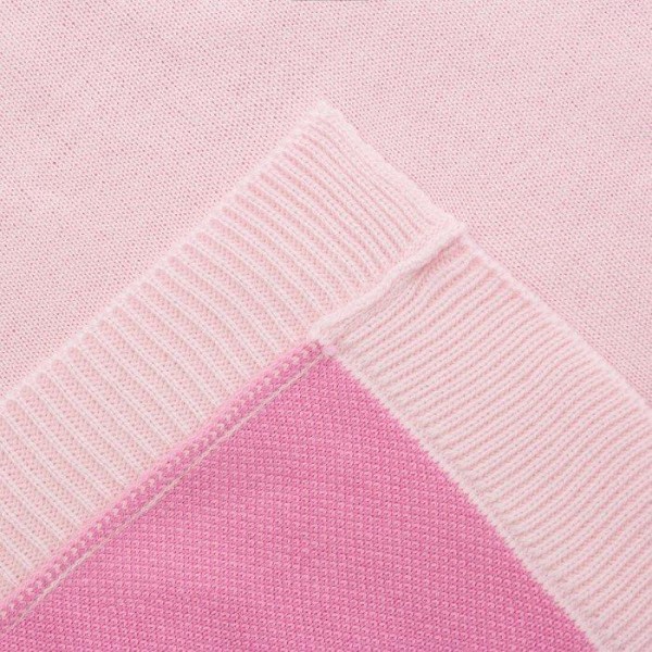 Вязаный плед "Крошка Я" Фламинго, размер 90х90 см, цвет розовый
