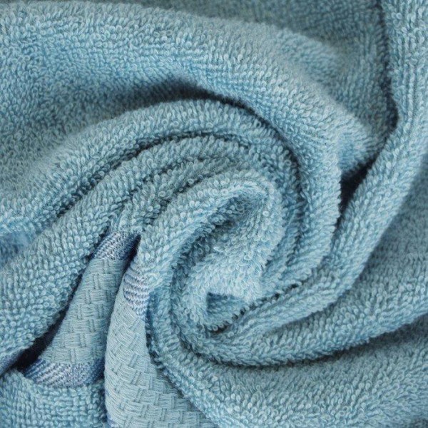 Полотенце махровое гладкокрашеное Турон Текс 50х90см, серо-голубой, 360г/м, хл100%