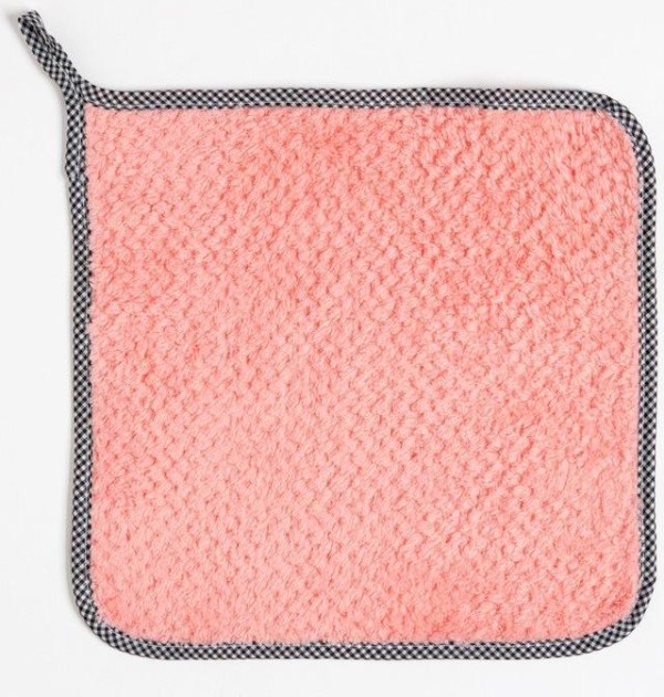Салфетка для уборки Доляна цв.розовый 25*25 см,микрофибра 100% п/э