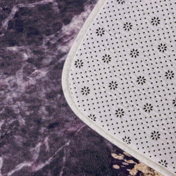 Набор ковриков для ванны и туалета Доляна «Мрамор», 2 шт: 79×50, 50×39 см