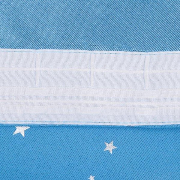 Портьера Этель «Звезды» без держателя, цвет голубой, 110х260 см, блэкаут, 100% полиэстер