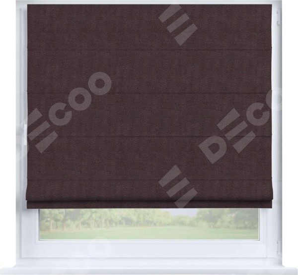 Римская штора «Кортин» на створку, ткань cotton блэкаут лиловый