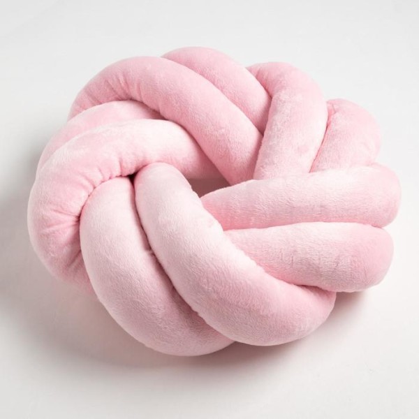 Подушка декоративная узел «Этель», d=33см, цвет розовый, велюр